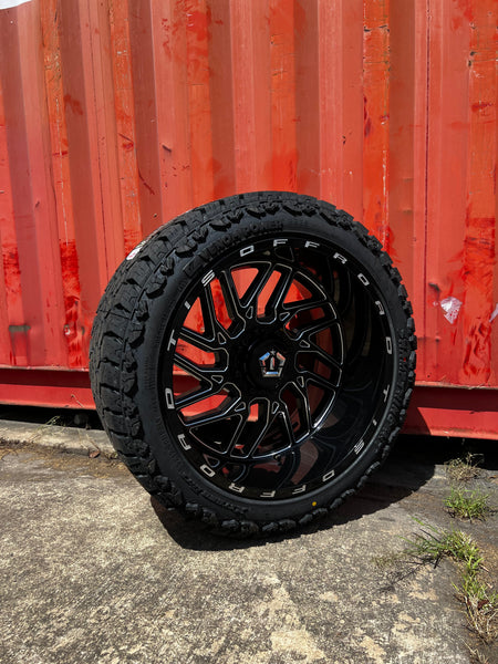 22x12 6x5.5 & 6x135 TIS 544BM wheels and 33x12.50 Venom Swamp Thing XAT tires