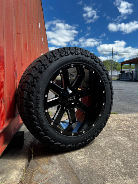 20x12 8x6.5 & 8x170 Ion 141BM wheels and 33x12.50 Venom Swamp Thing XAT -F tires