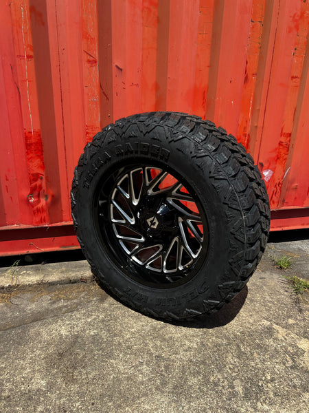 20x10 8x170 & 8x6.5 Gear 769BM wheels and 35x12.50 Terra Raider MT KU-255 tires