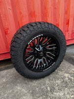 20x10 8x6.5 & 8x170 Luxx Hd LHD28 Gloss Black Milled wheels and 33x12.50 Versatyre RT HD tires