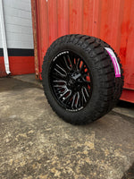 20x10 8x6.5 & 8x170 Luxx Hd LHD28 Gloss Black Milled wheels and 33x12.50 Versatyre RT HD tires