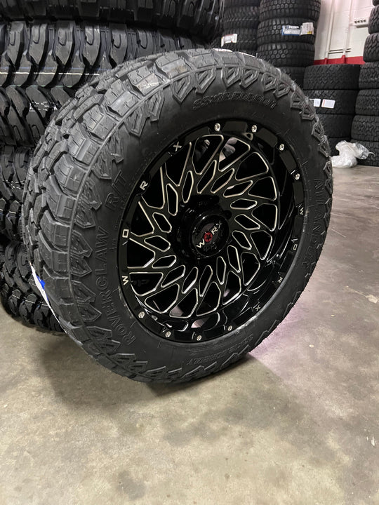 20x10 8x6.5 Worx 820BM wheels and 33x12.50 Atlander Roverclaw RT tires